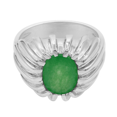 Zilveren ring met een jade