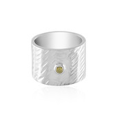 Messing ring met een I3 Gele Diamant (Juwelo Style)