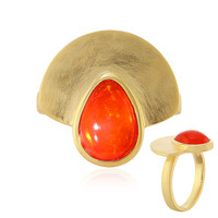 Zilveren ring met een Rode Ethiopische Opaal