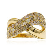 Gouden ring met SI2 Fancy Diamanten (CIRARI)