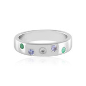 Zilveren ring met Braziliaanse smaragden
