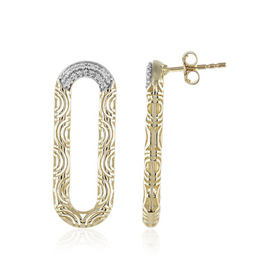 Gouden oorbellen met zirkonen (Ornaments by de Melo)
