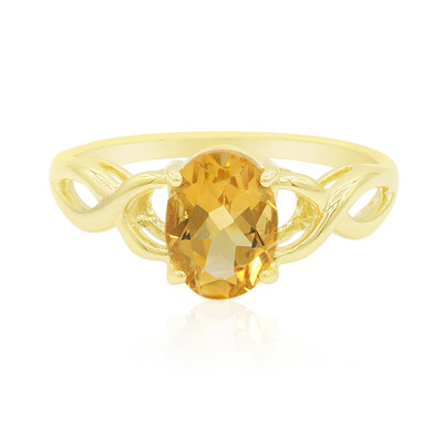 Gouden ring met een citrien