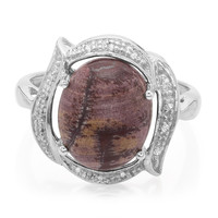 Zilveren ring met een Sonora Dendrieten Jaspis