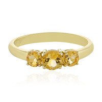 Gouden ring met een citrien
