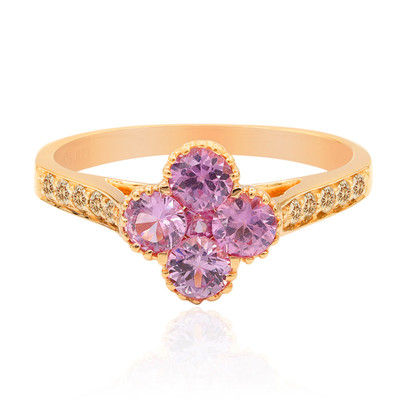 Gouden ring met roze saffieren (Annette)