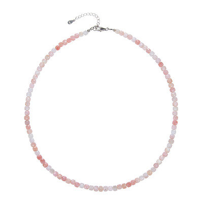 Zilveren halsketting met Roze Anden Opalen