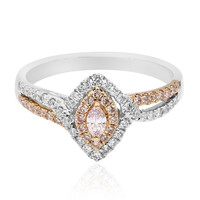 Gouden ring met een roze diamant (CIRARI)