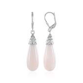 Zilveren oorbellen met roze opalen (MONOSONO COLLECTION)