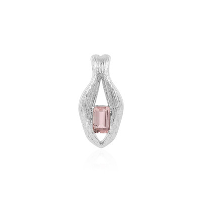 Zilveren hanger met een roze toermalijn (SAELOCANA)