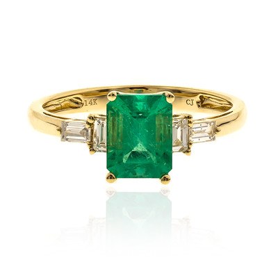 Gouden ring met een Columbiaanse smaragd (CIRARI)