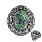 Zilveren ring met een Abalone schelp (Annette classic)