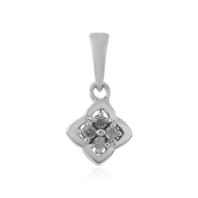 Zilveren hanger met I1 (I) Diamanten