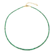 Zilveren halsketting met Braziliaanse smaragden