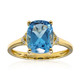 Gouden ring met een Zwitsers-blauwe topaas (CIRARI)