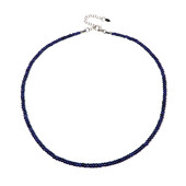 Zilveren halsketting met Blauwe Bemainty Saffieren