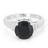 Zilveren ring met een zwarte onyx