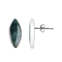 Zilveren oorbellen met Ocelot Jaspisen
