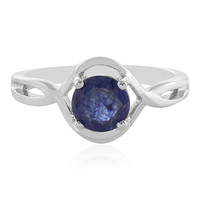Zilveren ring met een Madagaskar Blauwe Saffier