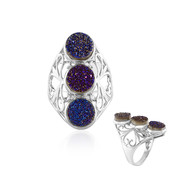 Zilveren ring met een Lavendel Glitter Agaat