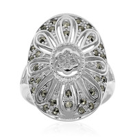 Zilveren ring met een I2 (J) Diamant (Annette classic)