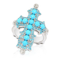 Zilveren ring met Sleeping Beauty Turkooisen (Dallas Prince Designs)