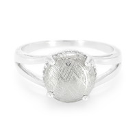 Zilveren ring met een Vredefort meteoriet
