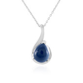 Zilveren halsketting met een blauwe opaal