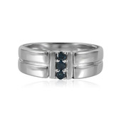 Zilveren ring met Hemelsblauwe Diamanten I1