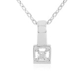 Zilveren halsketting met een I3 (J) Diamant