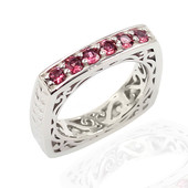 Zilveren ring met roze toermalijnen (Dallas Prince Designs)