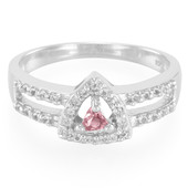 Zilveren ring met een roze koper toermalijn