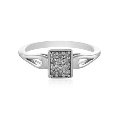 Zilveren ring met I1 (I) Diamanten