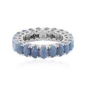 Zilveren ring met blauwe opalen