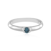 Gouden ring met een blauwe SI1 diamant