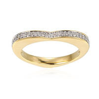 Messing ring met I3 (I) Diamanten (Juwelo Style)