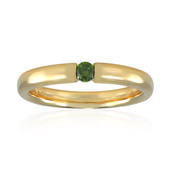 Gouden ring met een groene VS1 diamant (Annette)