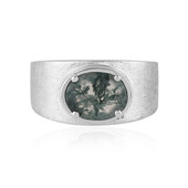 Zilveren ring met een Mosagaat