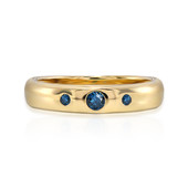 Zilveren ring met een hemel-blauwe I2 diamant