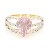 Gouden ring met een roze koper toermalijn (AMAYANI)