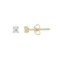 Gouden oorbellen met SI1 (I) Diamanten