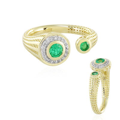 Gouden ring met een Colombiaanse smaragd (Ornaments by de Melo)