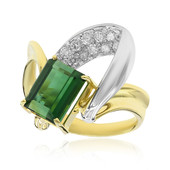 Gouden ring met een groene toermalijn (CIRARI)