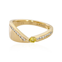 Gouden ring met een gele SI2 diamant (de Melo)