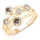 Gouden ring met een I3 Bruine Diamant
