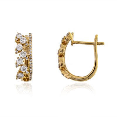 Gouden oorbellen met I1 (H) Diamanten (de Melo)