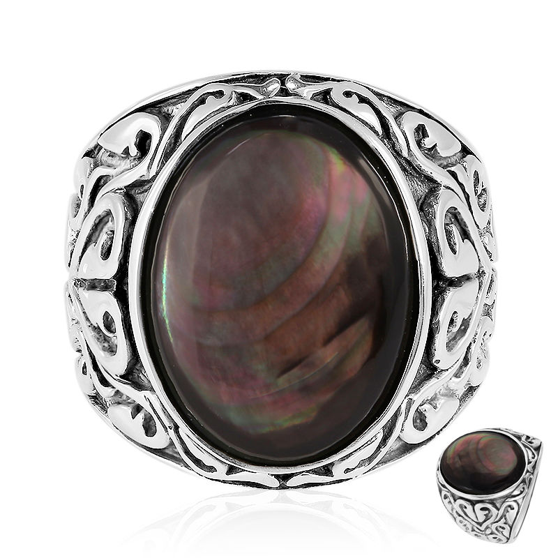 Peave Kritiek Maladroit Zilveren ring met een parelmoer (Art of Nature)-8291WQ | Juwelo sieraden