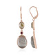 Zilveren oorbellen met Paarse Minary Labradorieten (KM by Juwelo)