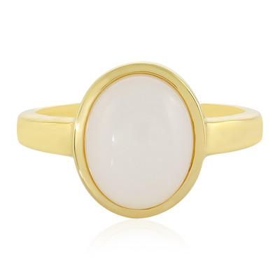 Zilveren ring met een witte opaal (MONOSONO COLLECTION)