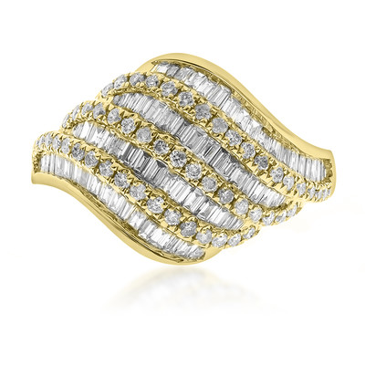 Gouden ring met I1 (H) Diamanten